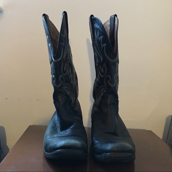 Ariat Leather Western Cowboy Boots - Picture 2 of 9